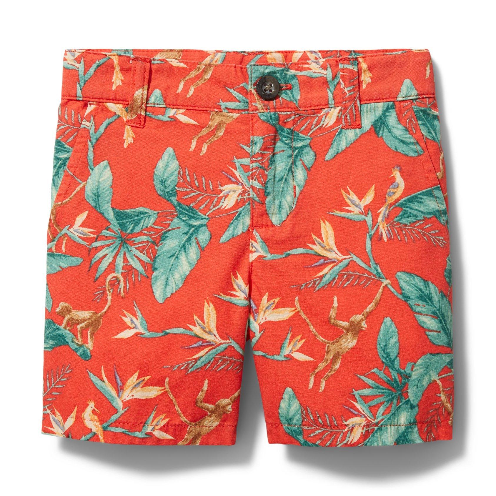 sibling matches for summer, tropical poplin shorts