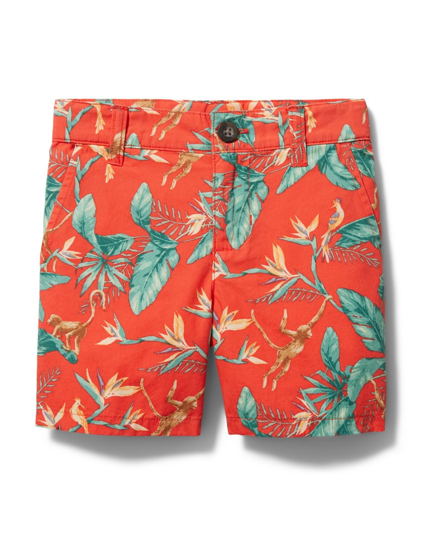 sibling matches for summer, tropical poplin shorts