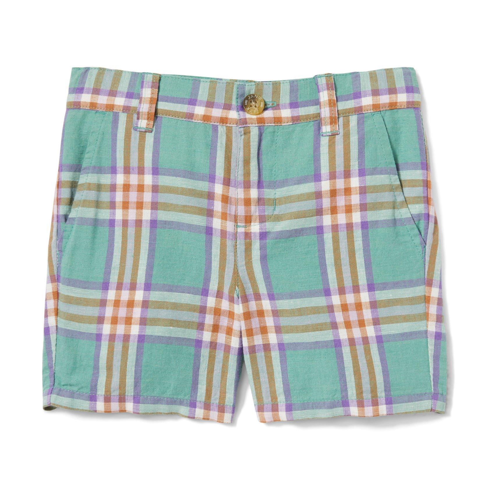 Plaid Linen Short  image number 0