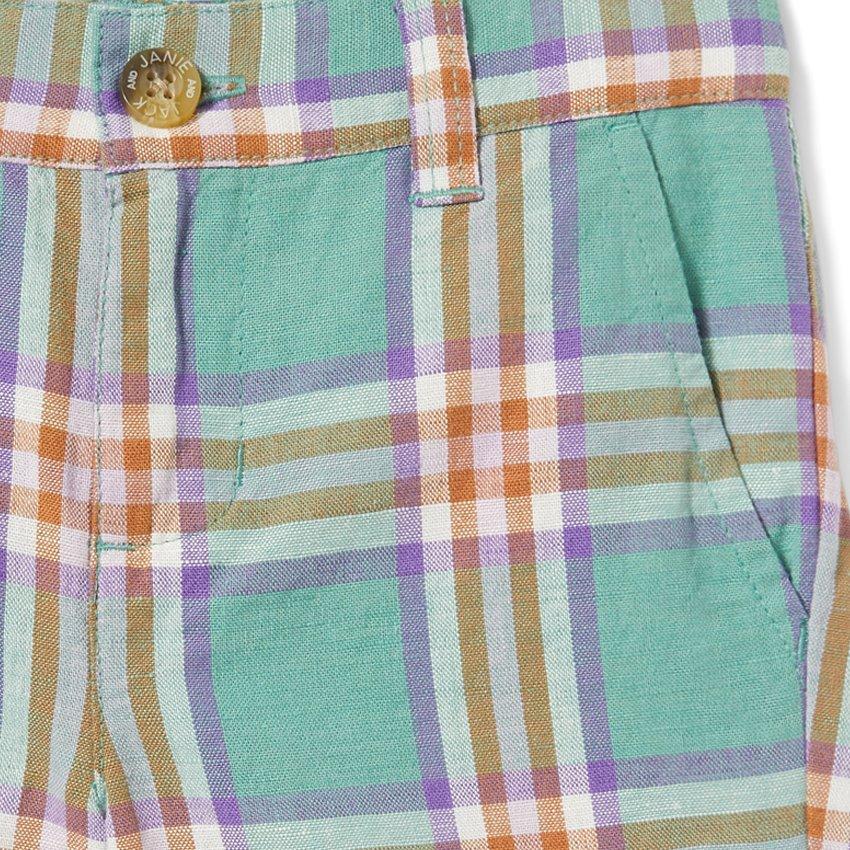 Plaid Linen Short  image number 1