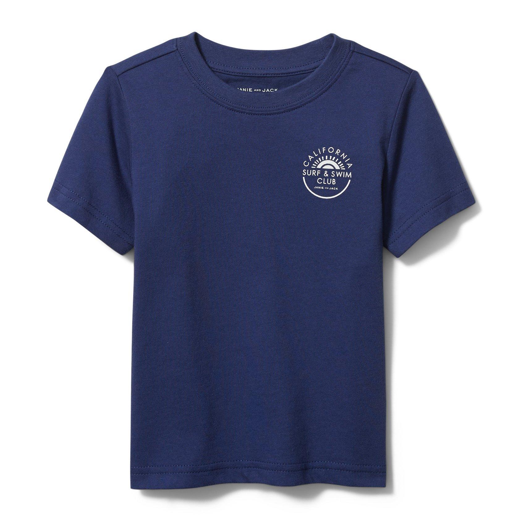 Boy Twilight Blue Swim Club Graphic Tee by Janie and Jack