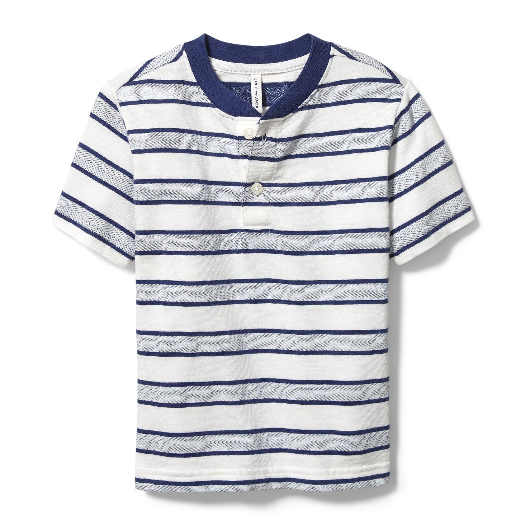 Striped Henley Tee image number 0