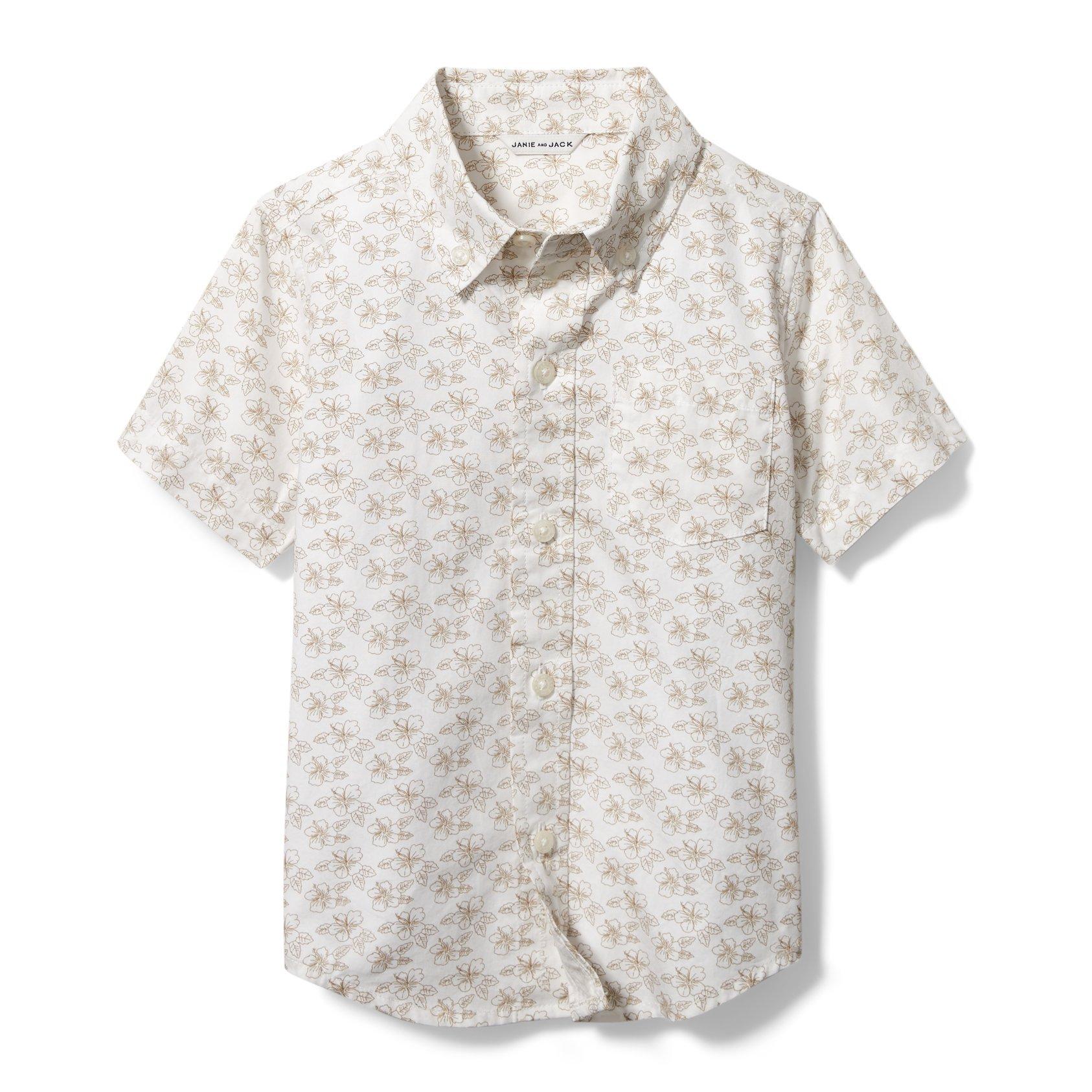 Hibiscus Floral Poplin Shirt image number 0