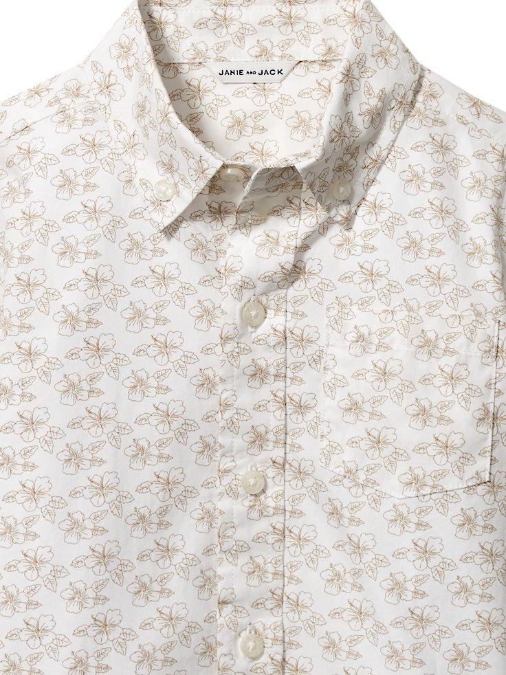 Hibiscus Floral Poplin Shirt image number 1