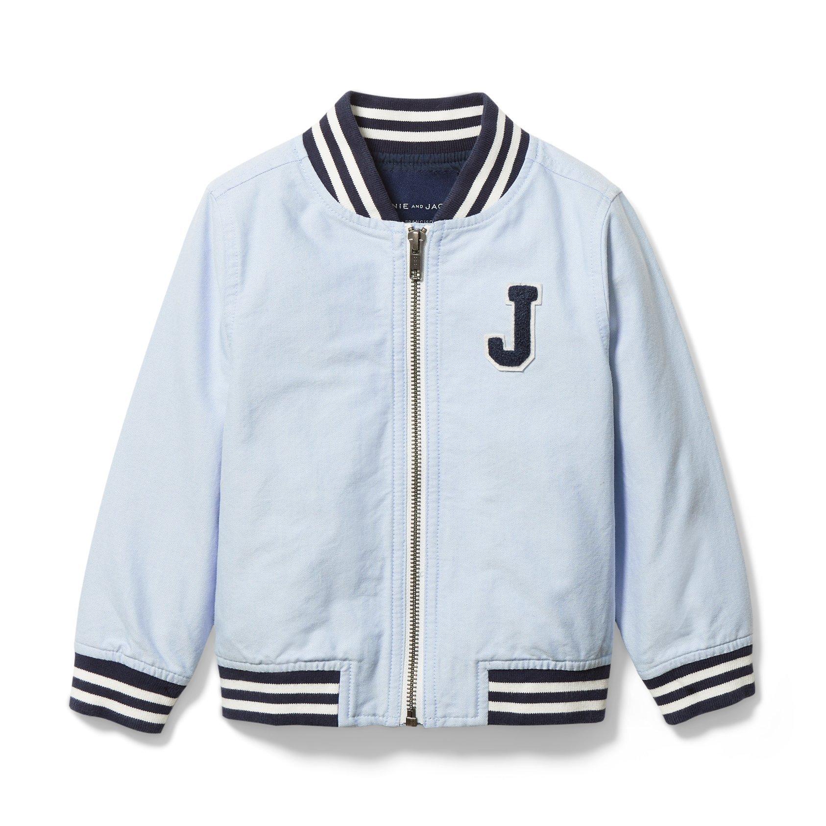 Boy Pastel Blue Varsity Oxford Jacket by Janie and Jack