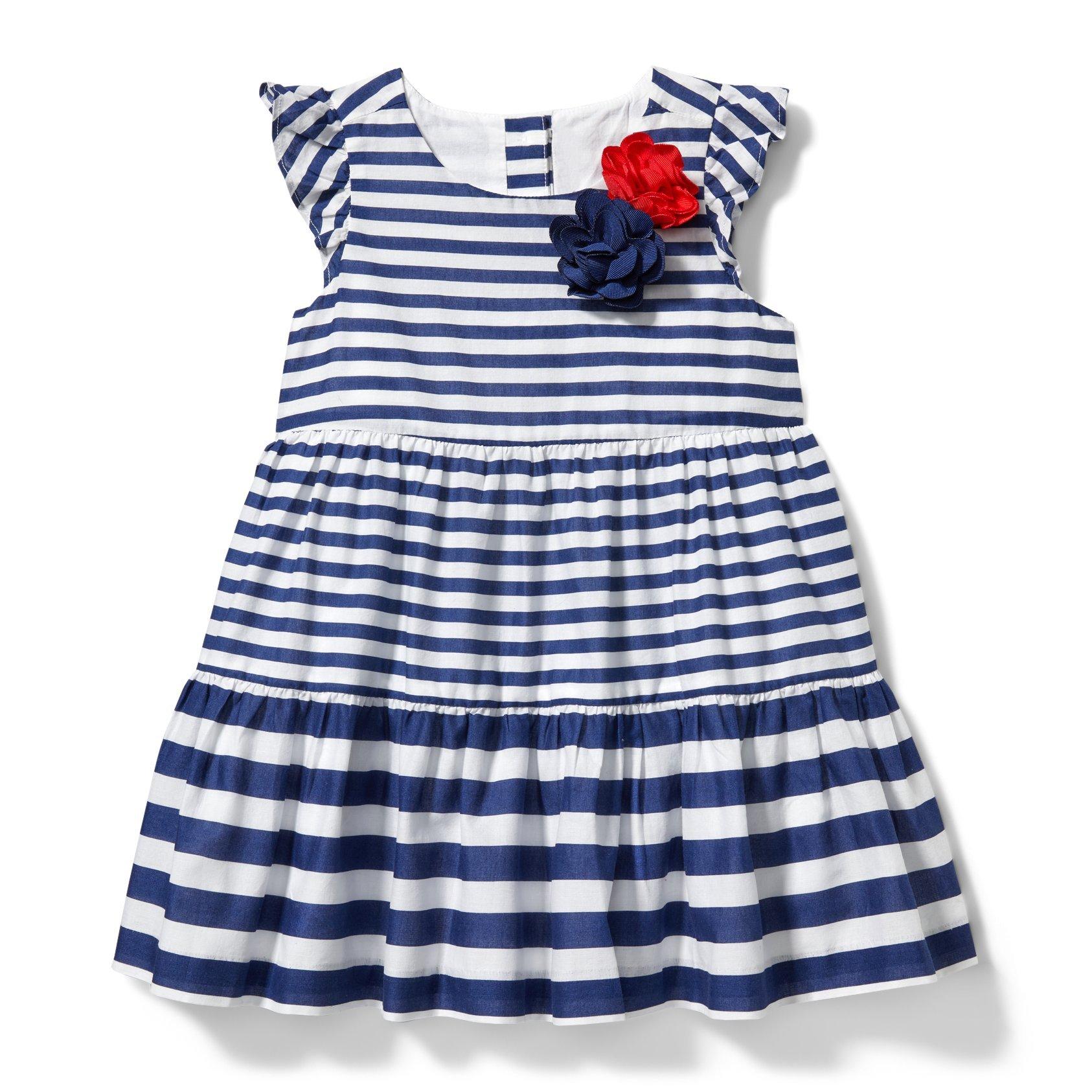 Rosette Striped Dress image number 0