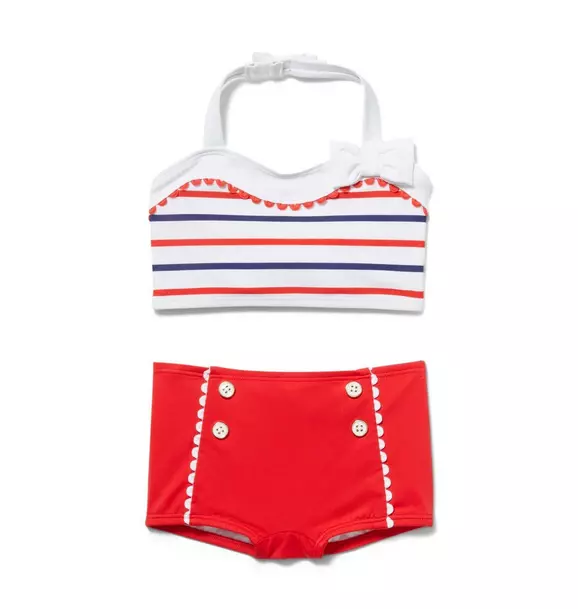 Striped 2-Piece Swimsuit image number 0