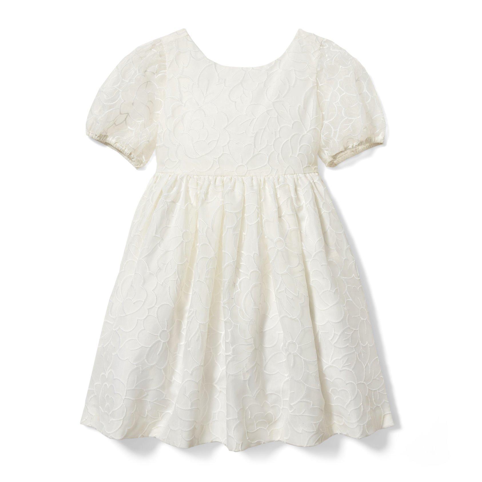 Girl White Organza Floral Dress by Janie and Jack