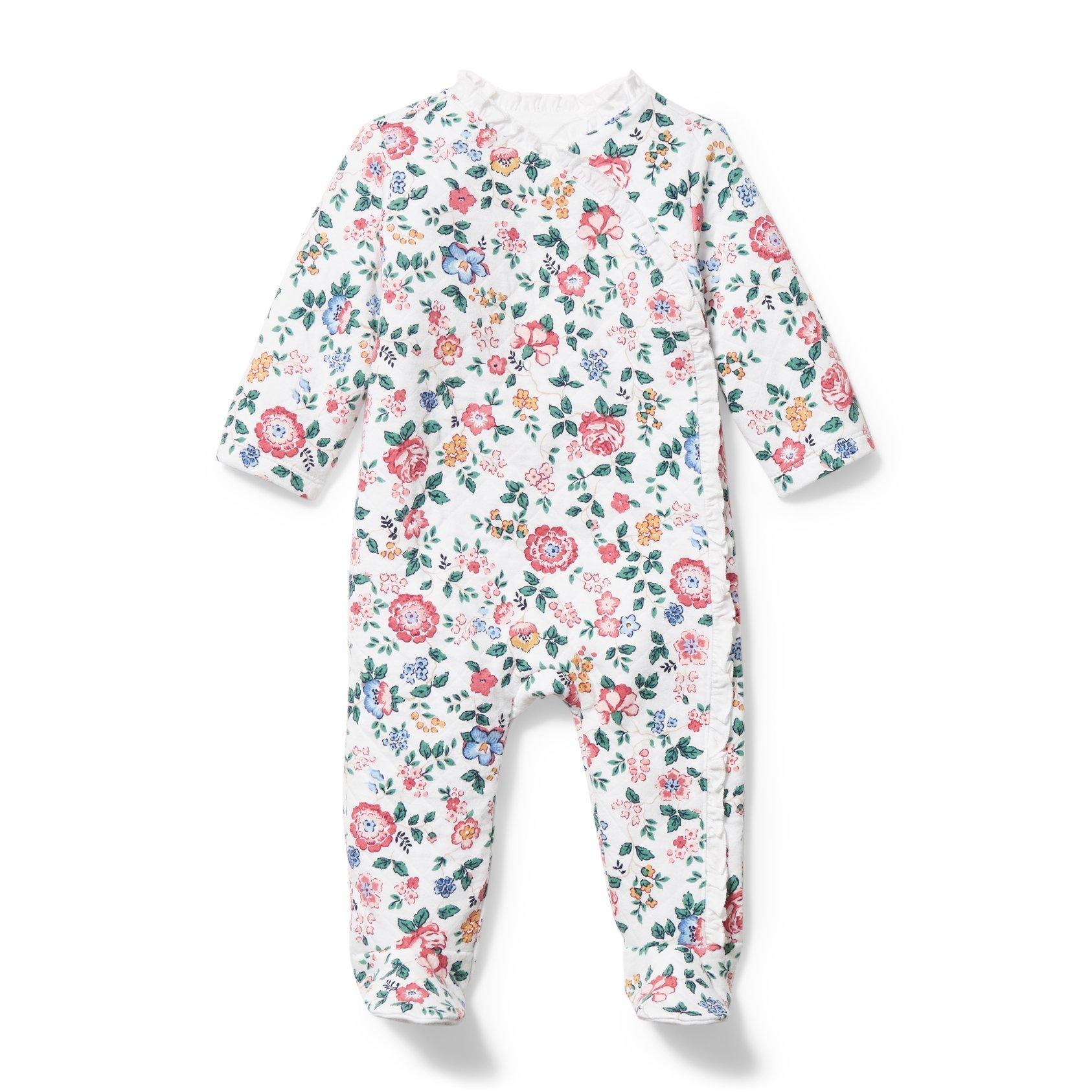 Baby Floral Footed 1-Piece image number 0