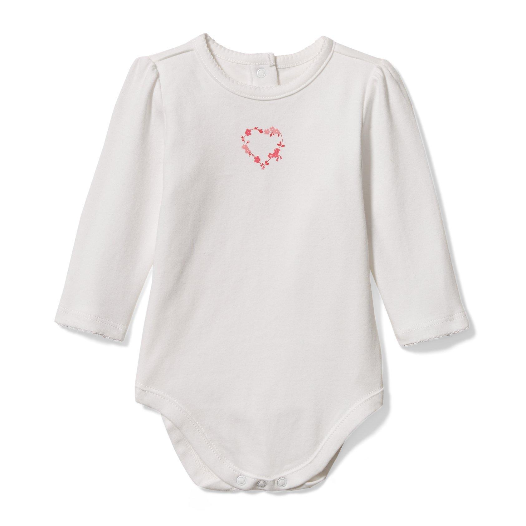 Baby Rose Heart Bodysuit image number 0