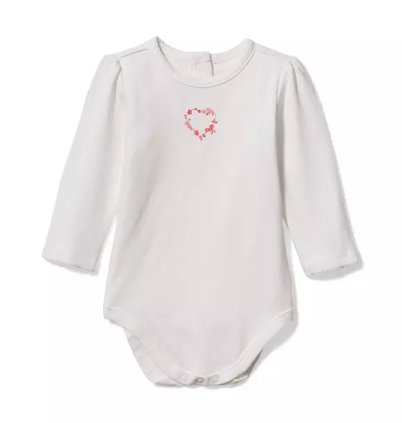 Baby Rose Heart Bodysuit image number 0