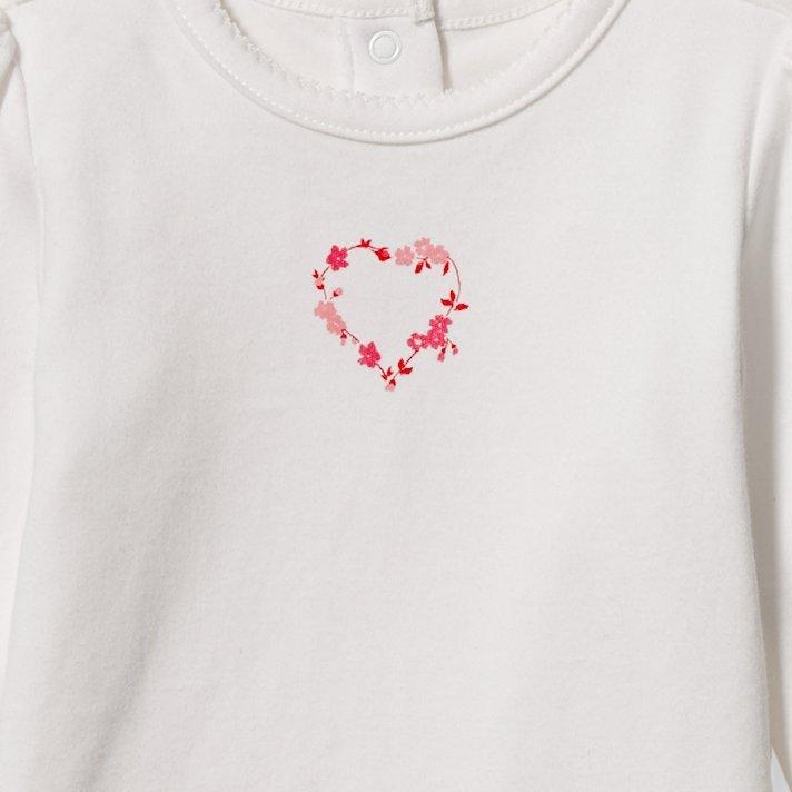 Baby Rose Heart Bodysuit image number 2