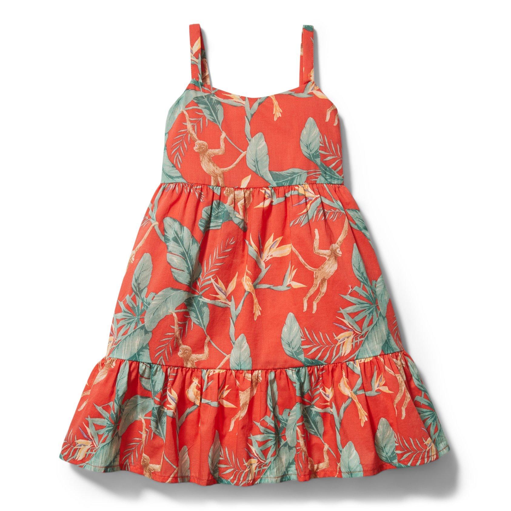 Collections Vibrant Poppy Tropical Print Tropical Dress by Janie