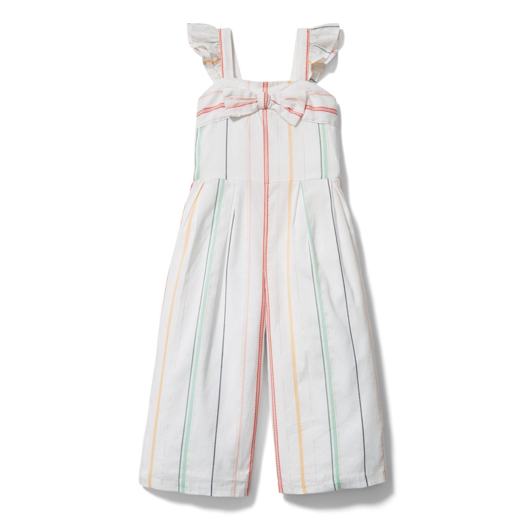 Striped Bow Jumpsuit image number 0