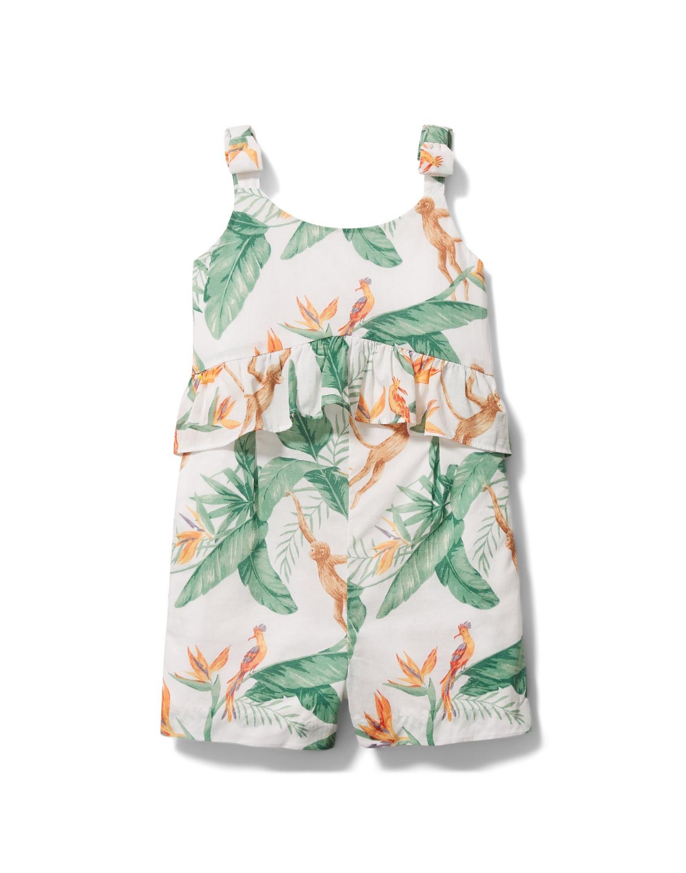 sibling matches for summer, tropical romper