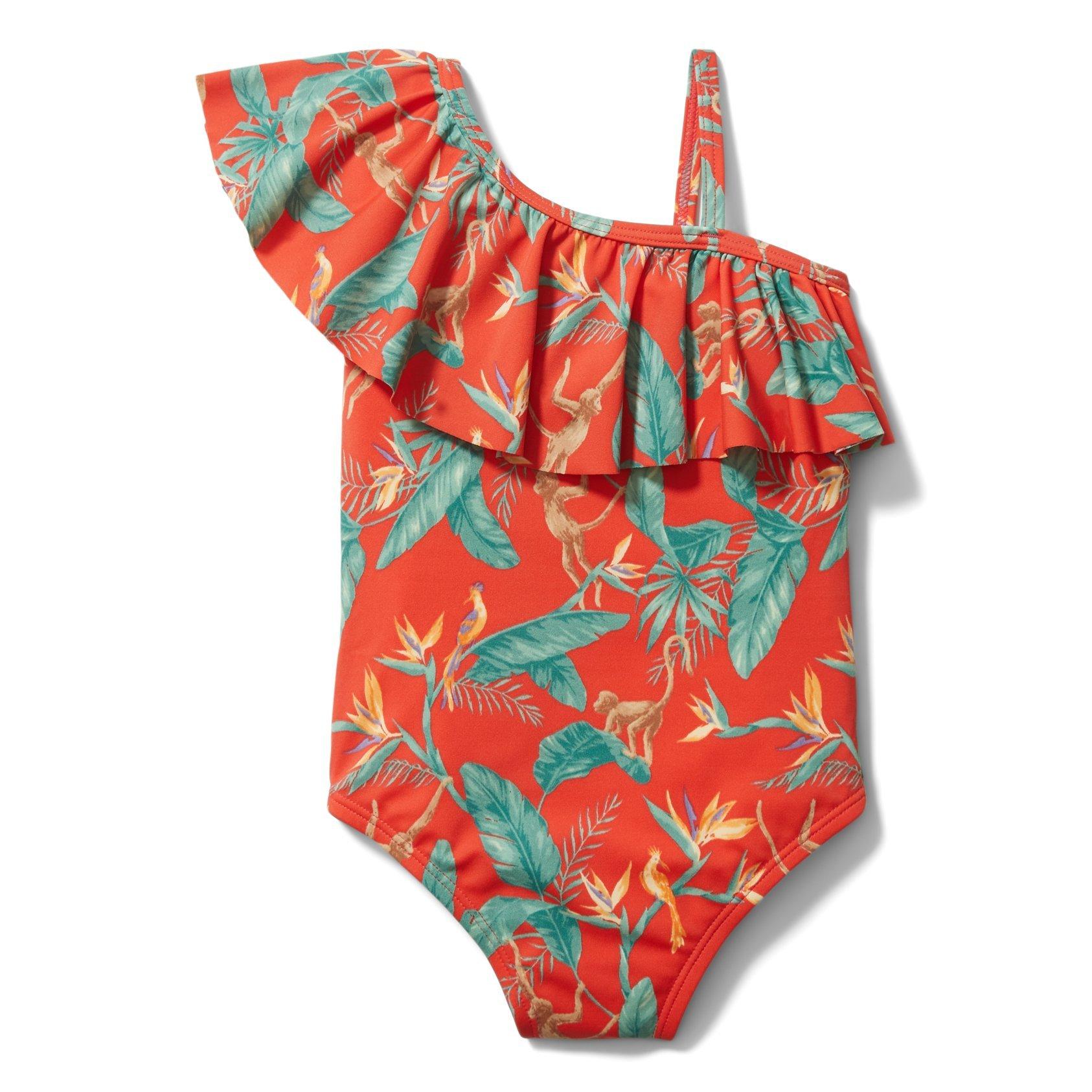 Tropical Ruffle Swimsuit image number 0