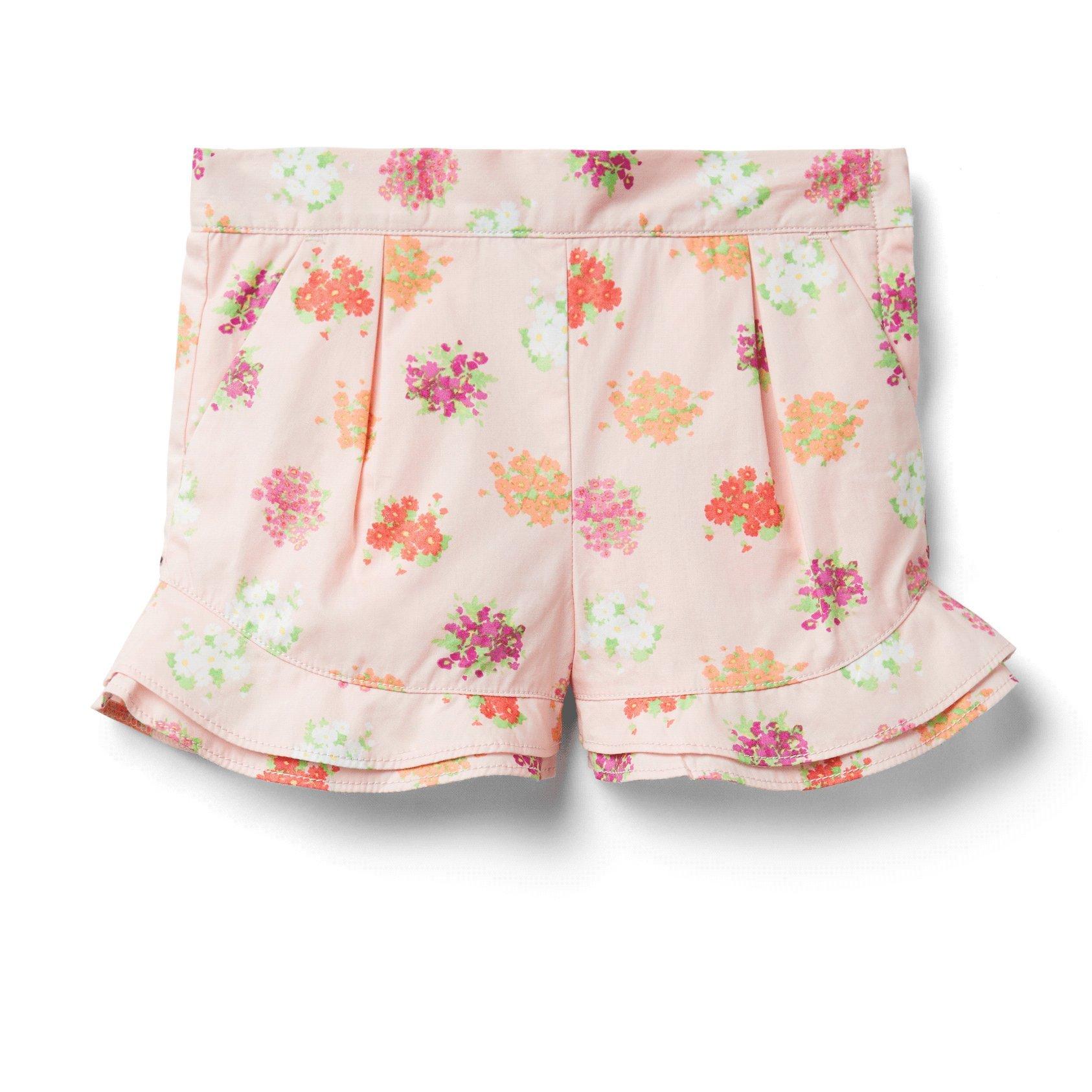 Floral Ruffle Hem Short  image number 0