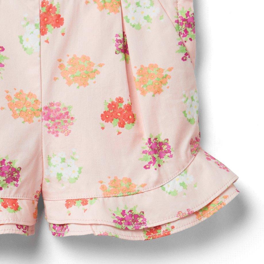 Floral Ruffle Hem Short  image number 2