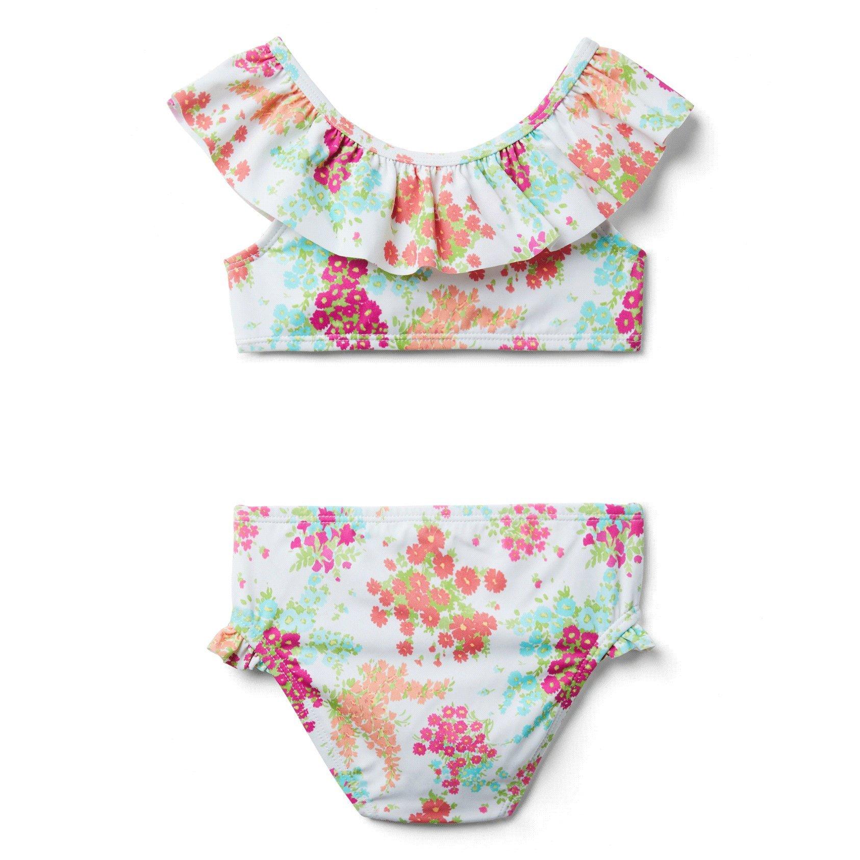 Floral Ruffle 2-Piece Swimsuit image number 2