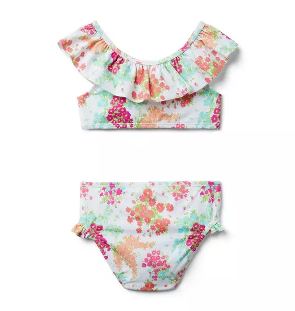 Floral Ruffle 2-Piece Swimsuit image number 2