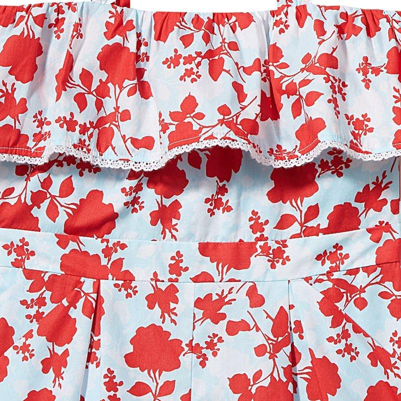 Floral Cold Shoulder Romper image number 1