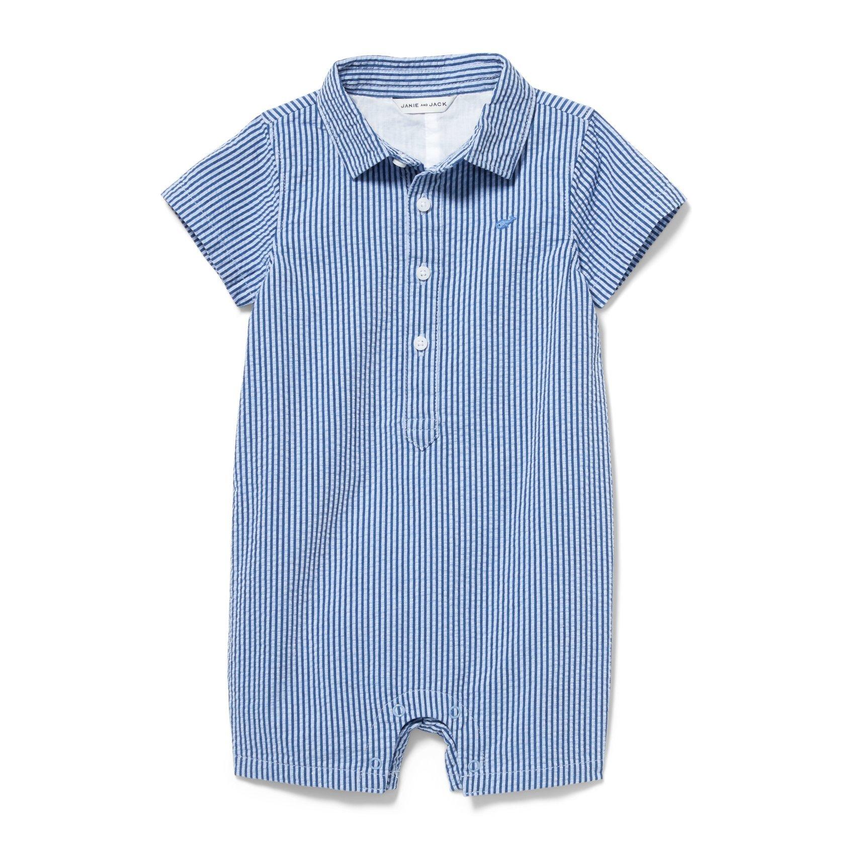 Baby Seersucker Shortall image number 0