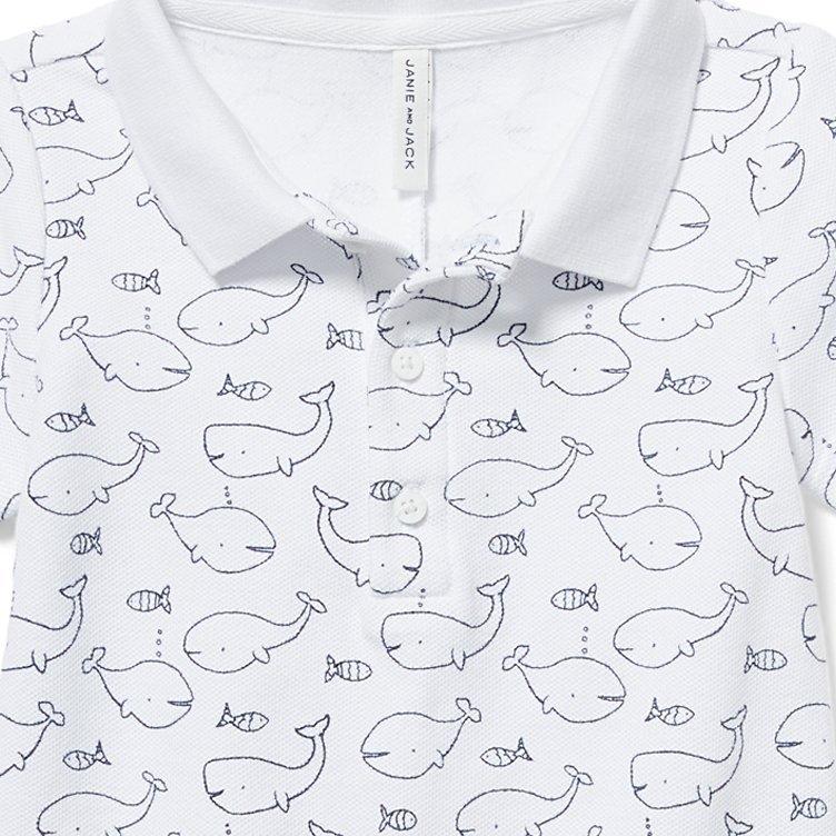 Baby Whale Print 1-Piece image number 1