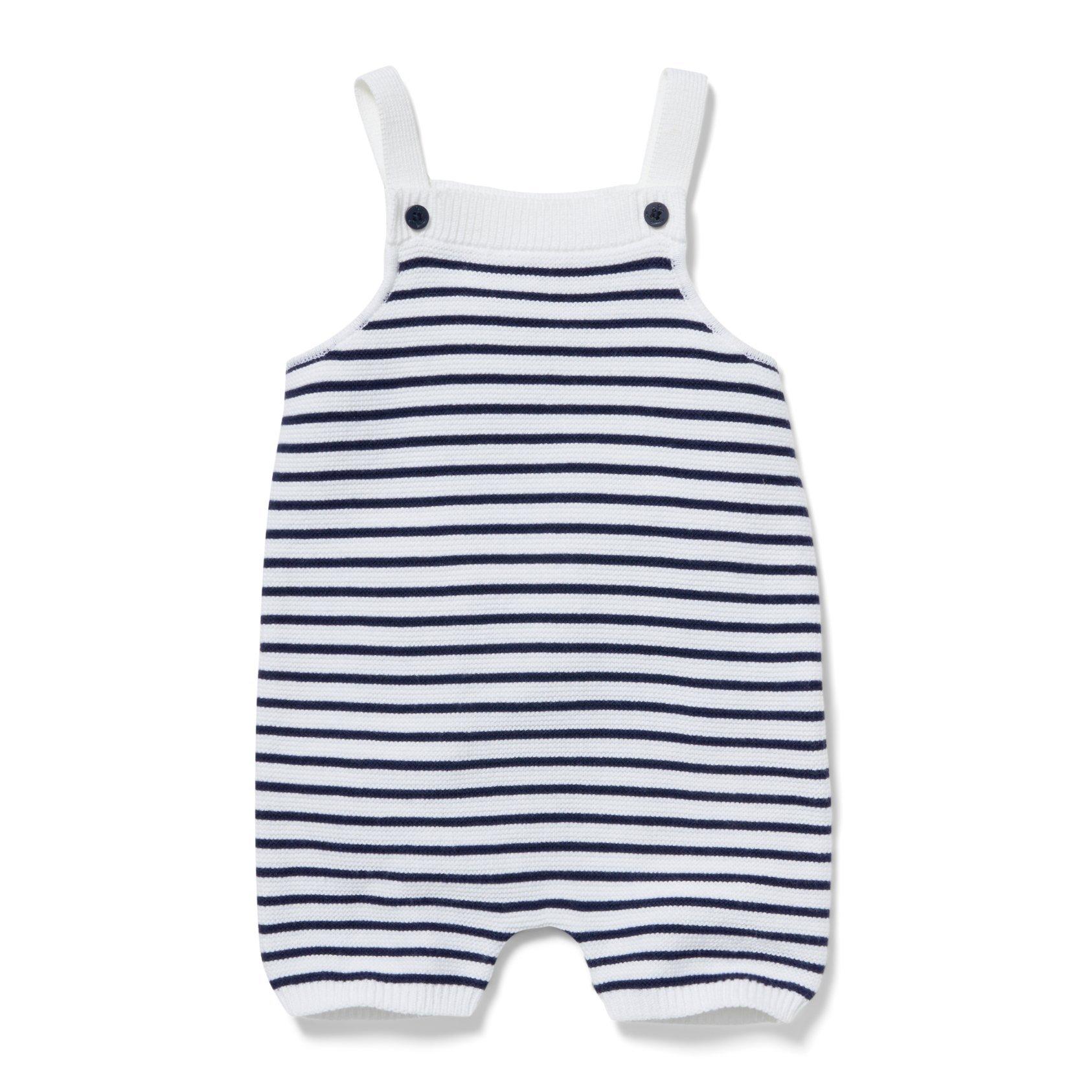 Baby Striped Knit Shortall image number 0