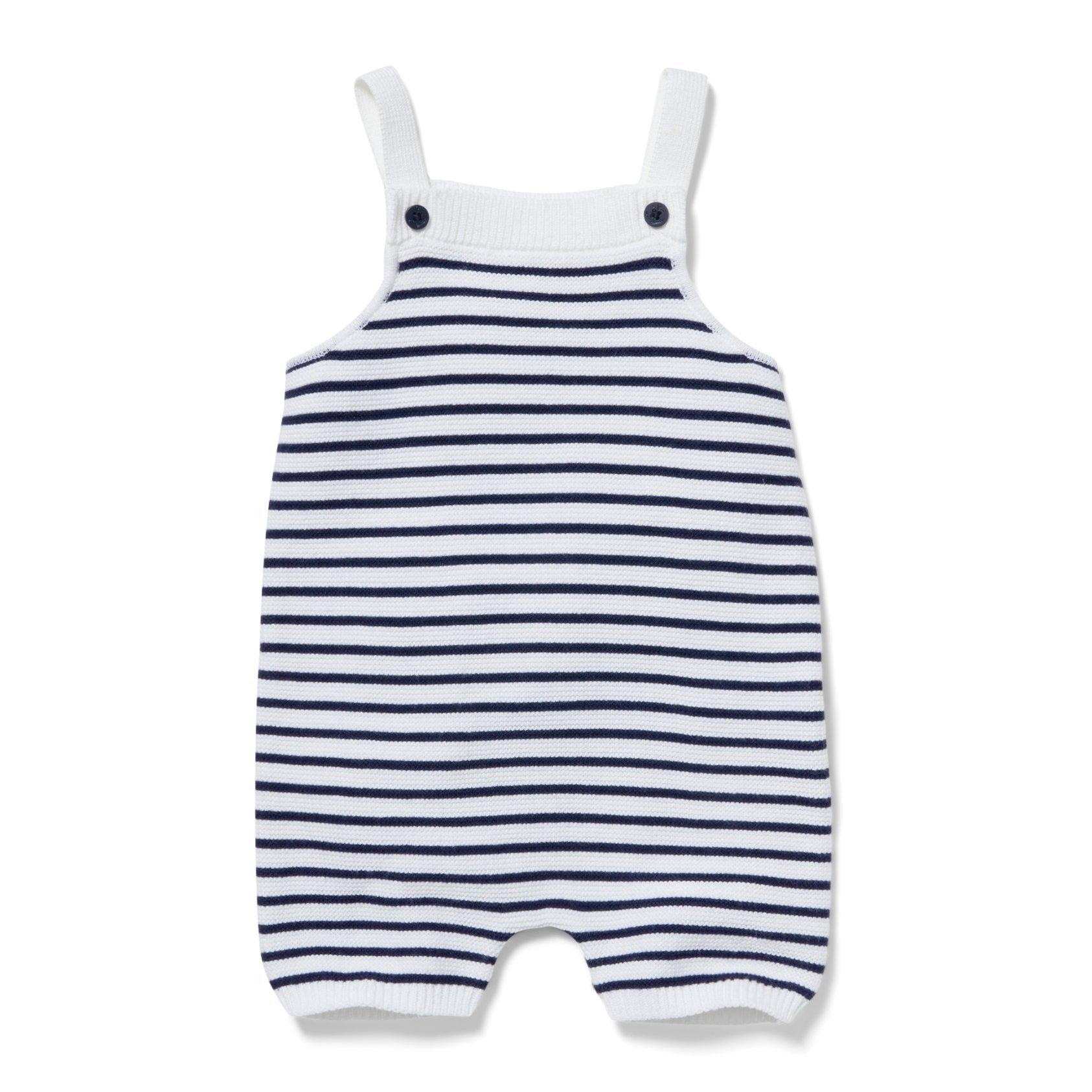 Baby Striped Knit Shortall image number 0