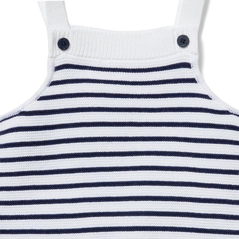 Baby Striped Knit Shortall image number 1