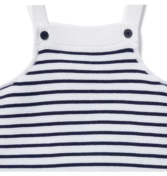Baby Striped Knit Shortall image number 1