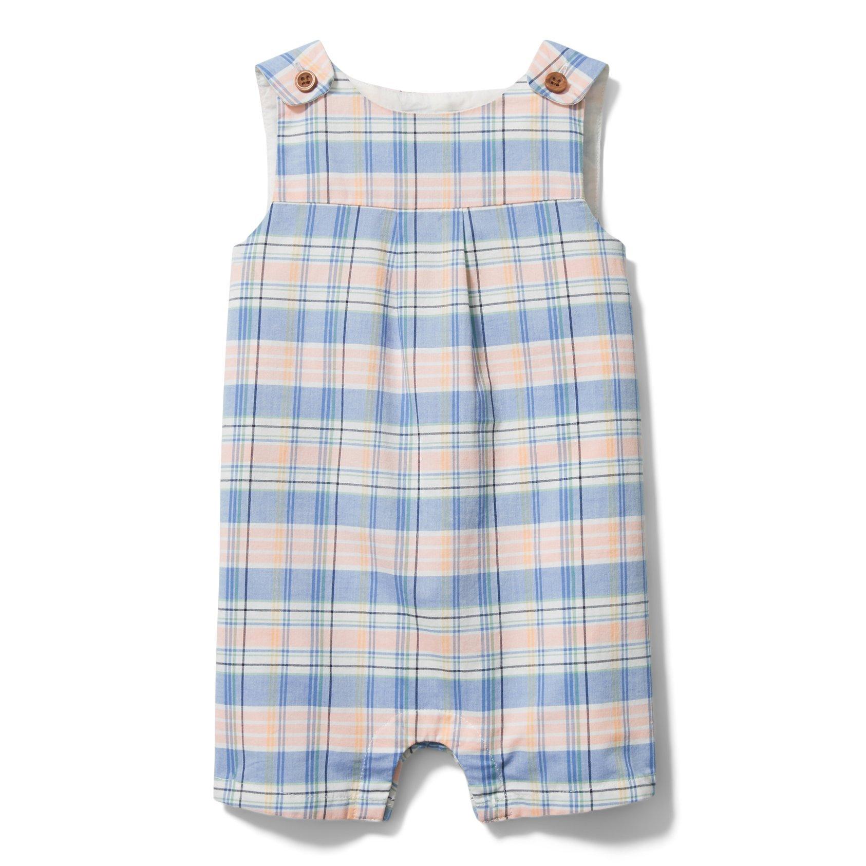 Baby Madras Plaid Romper image number 0