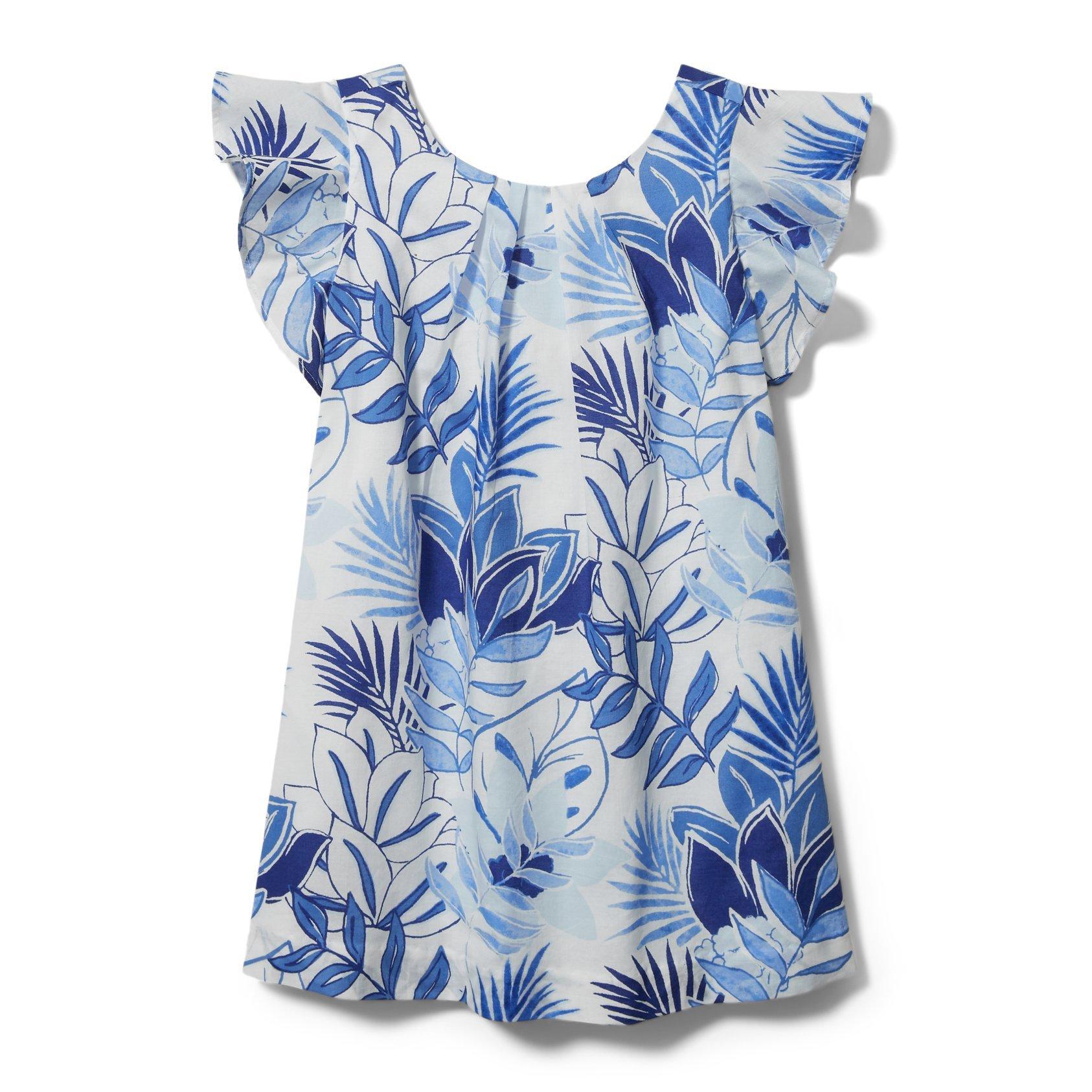 Tropical Floral Ruffle Dress image number 0
