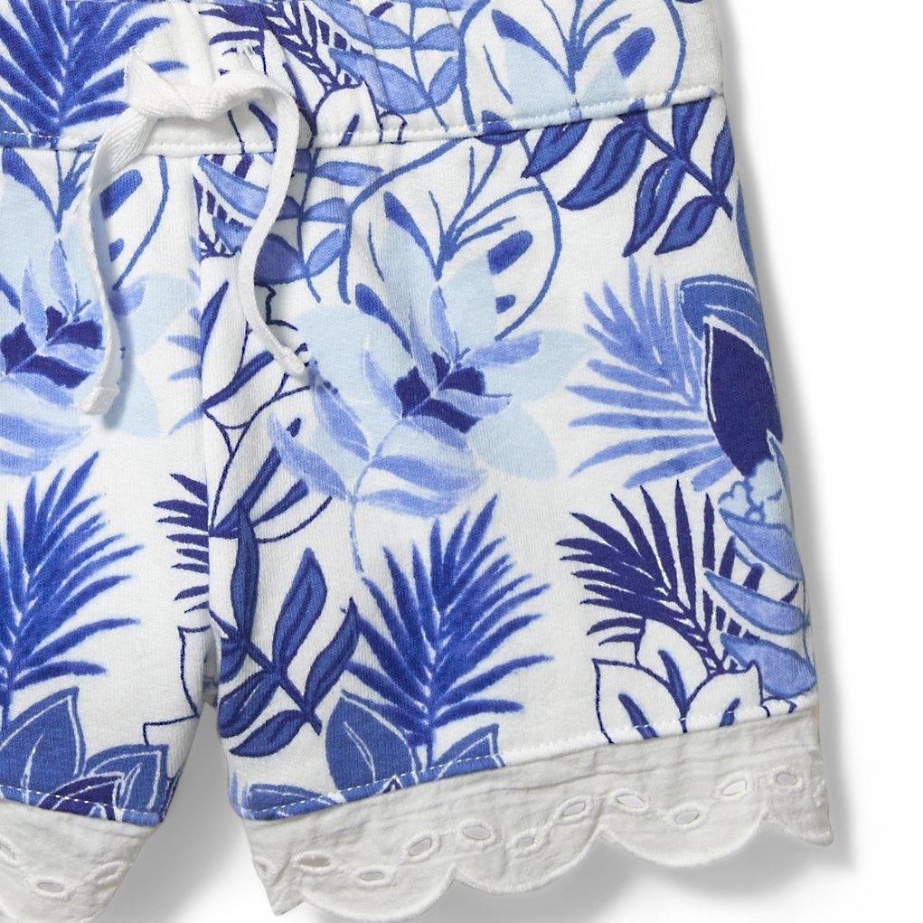 Tropical Floral Eyelet Short image number 1