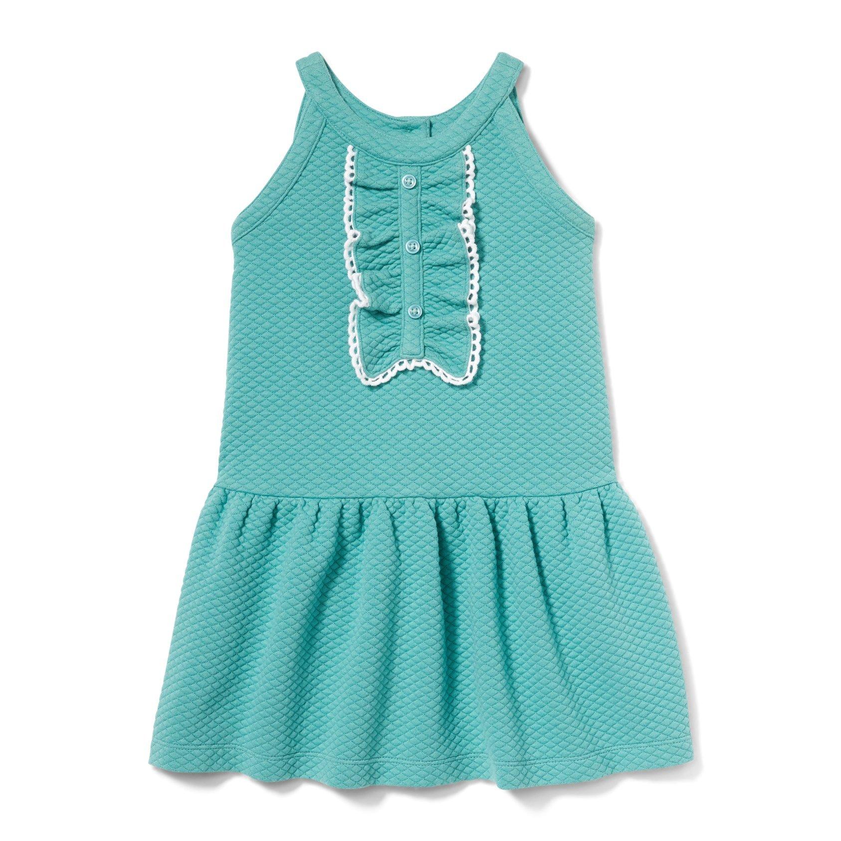 QUILTED DROPWAIST DRESS