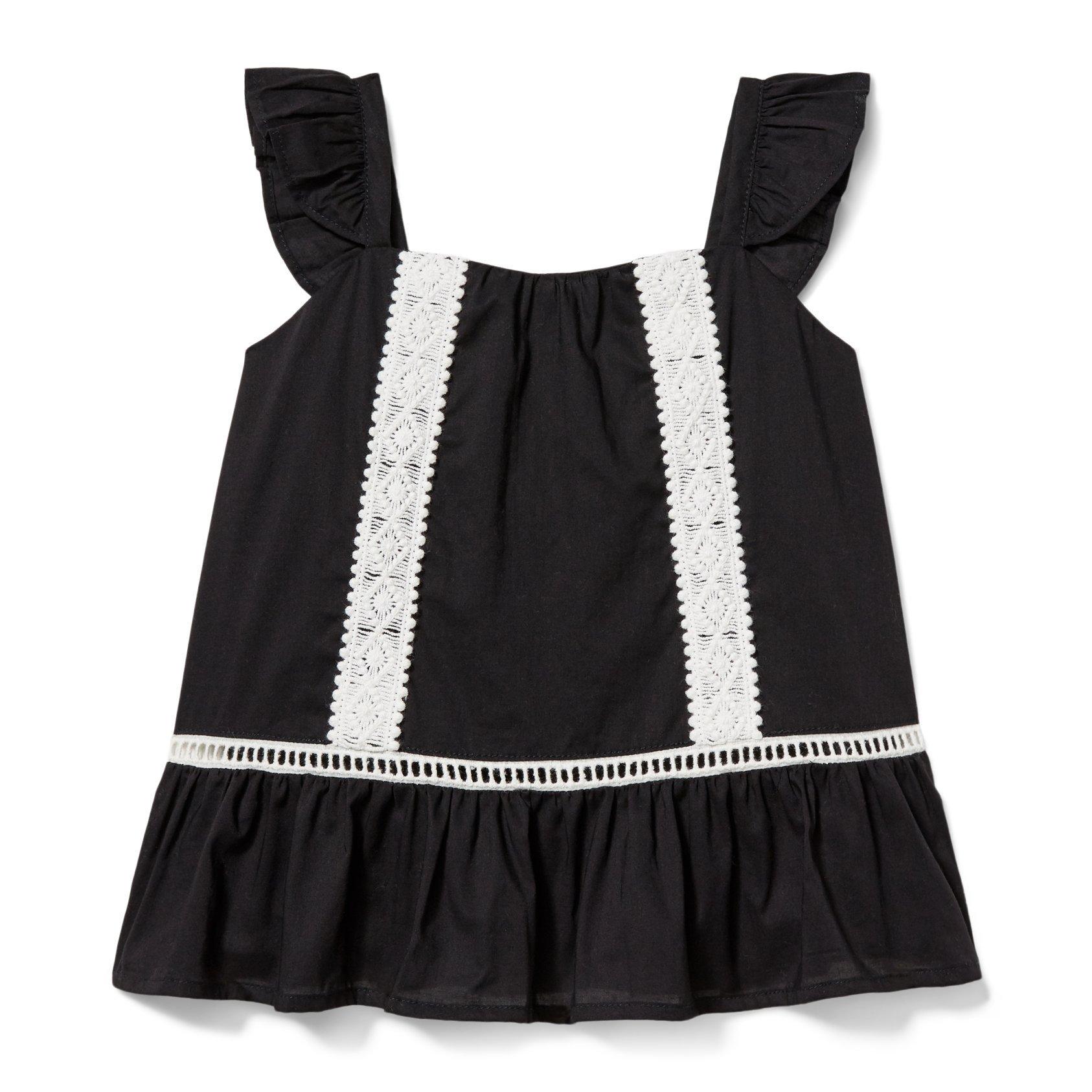 Peplum Crochet Trim Top image number 0