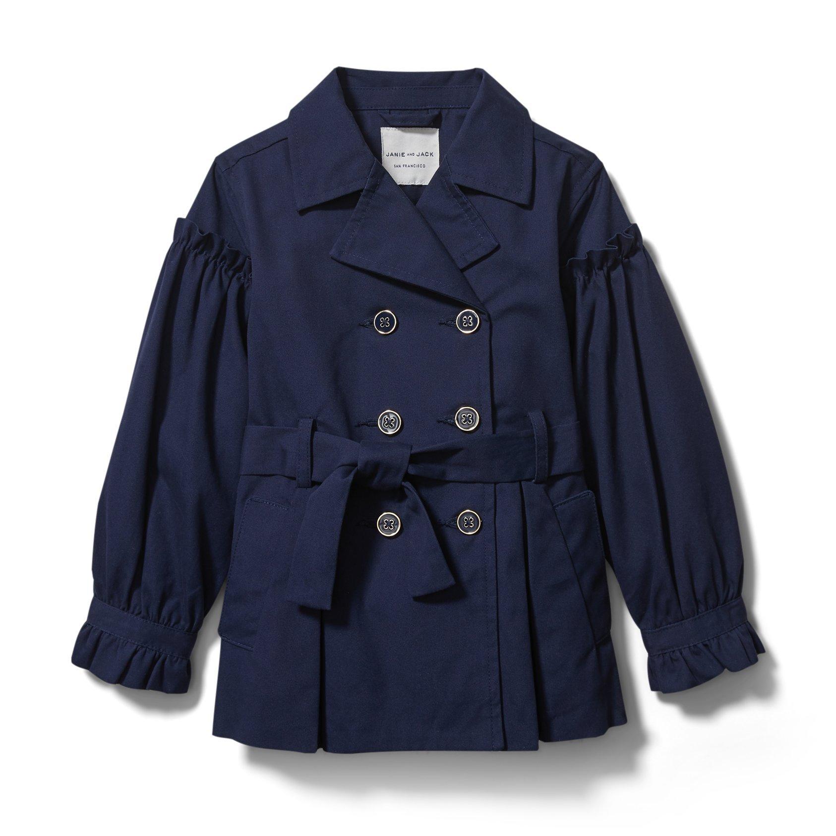 Girl Merchant Marine Belted Trench Coat by Janie and Jack