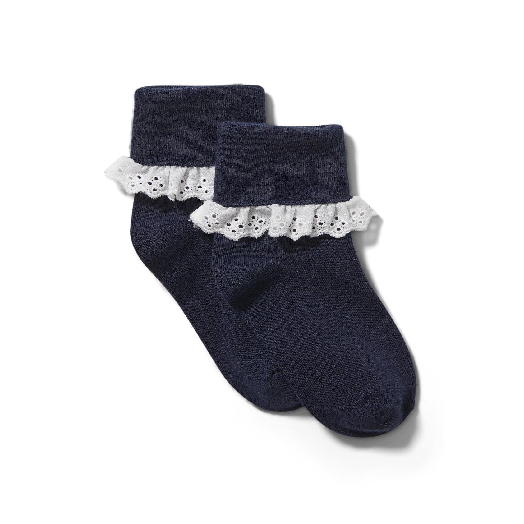 Eyelet Trim Sock image number 0