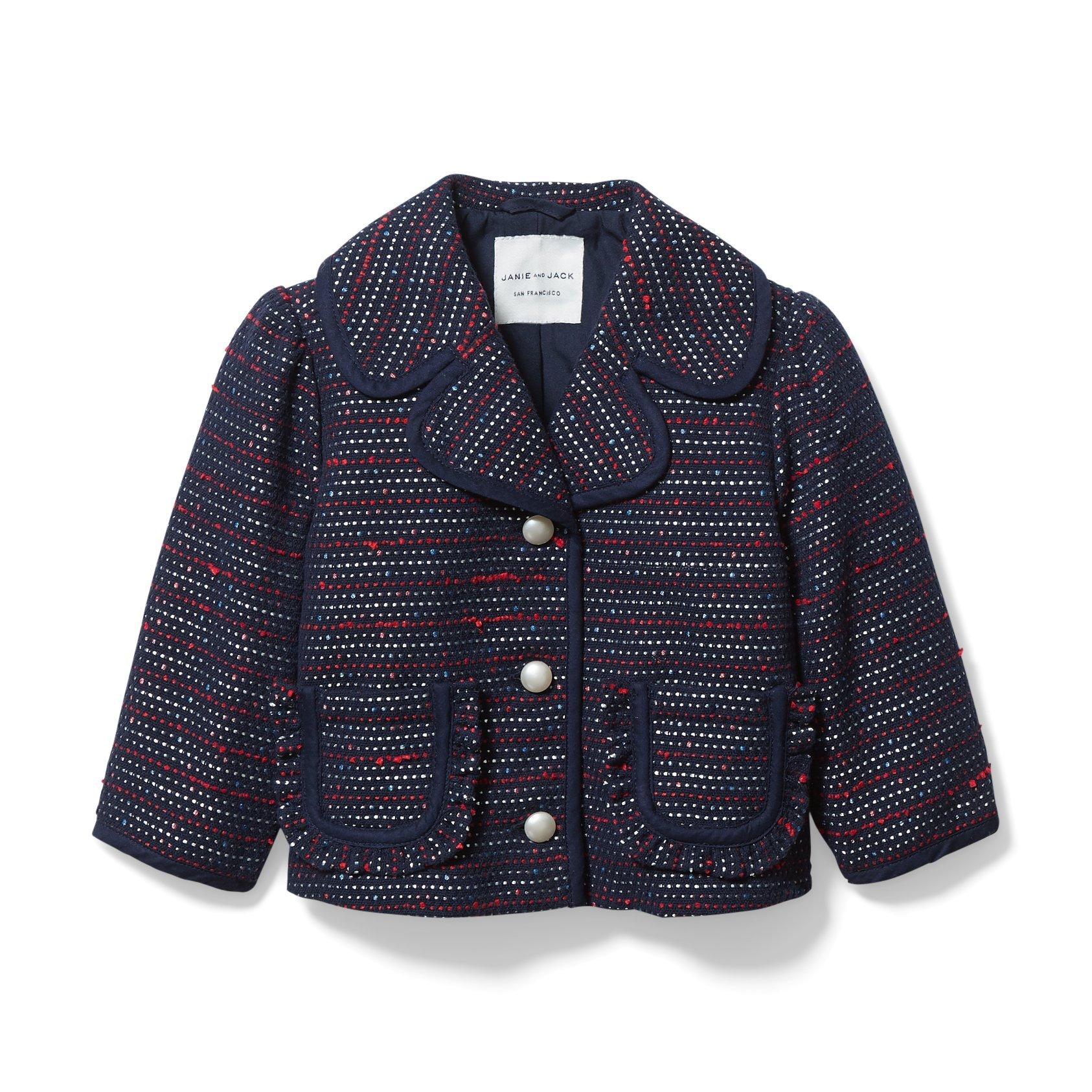 Bouclé Ruffle Pocket Jacket