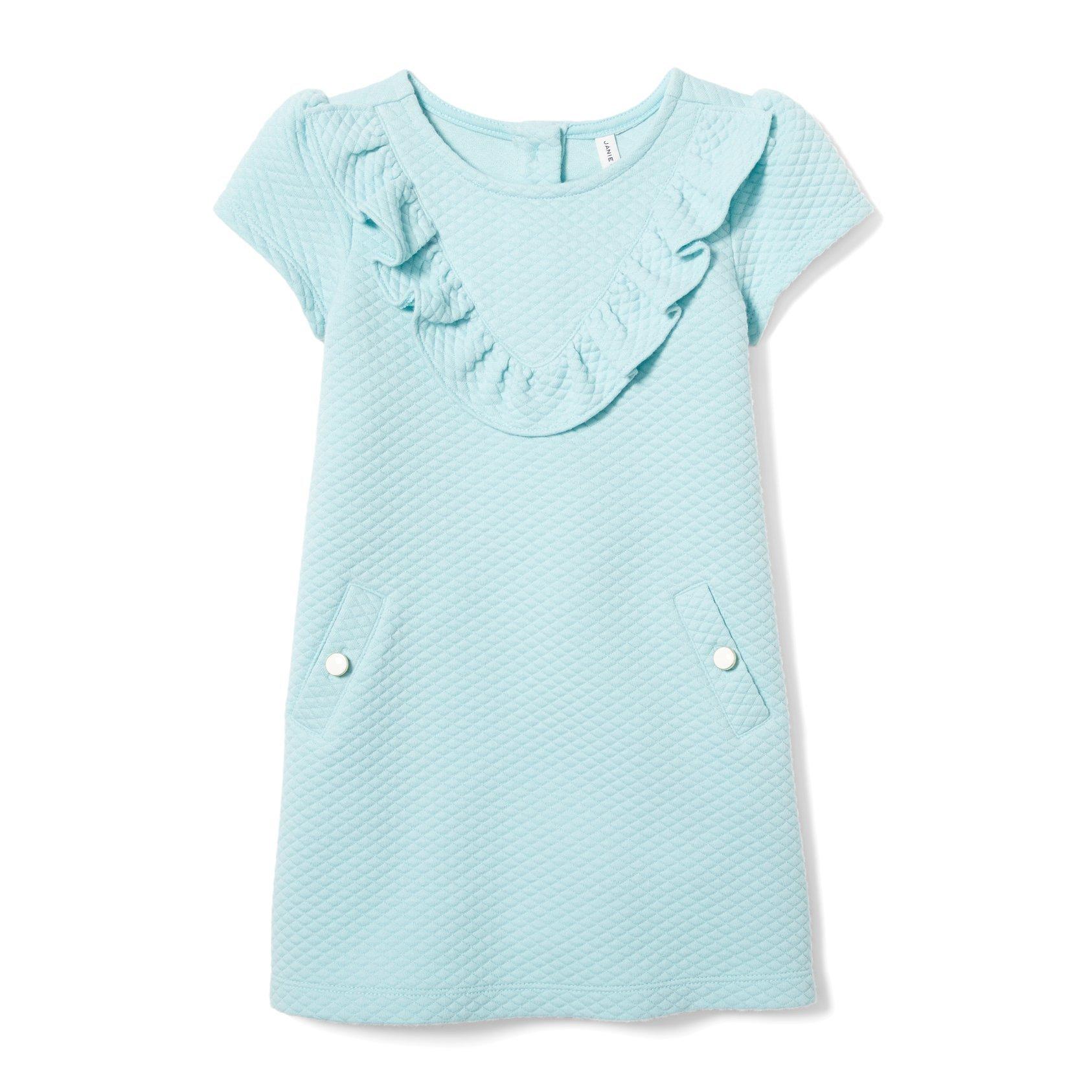 QUILTED RUFFLE DRESS