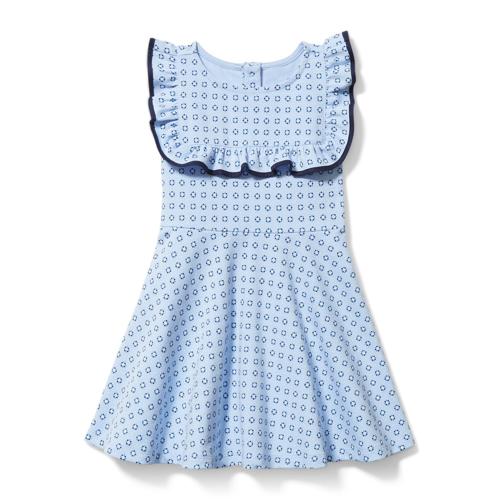 Geo Ruffle Ponte Dress