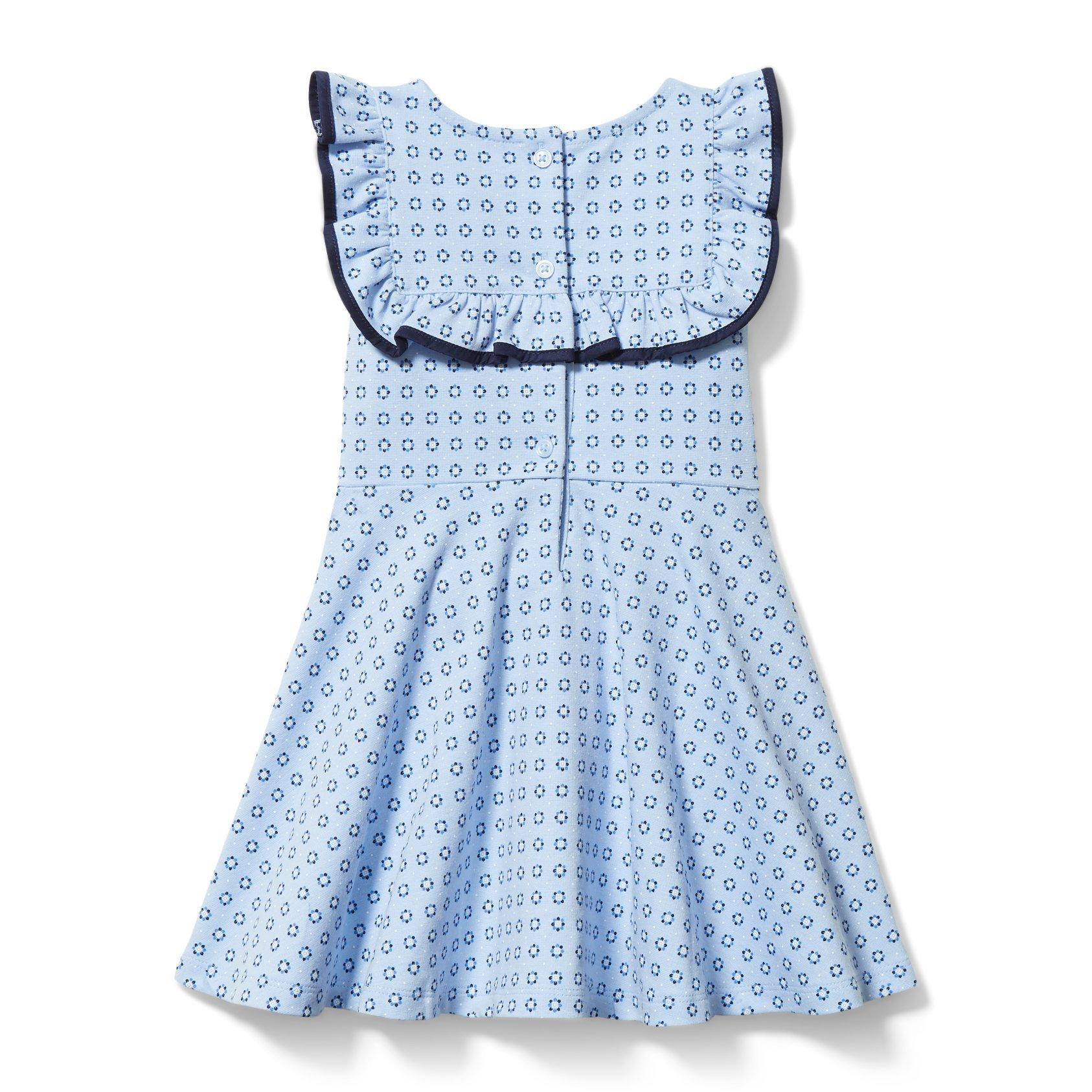 Geo Ruffle Ponte Dress image number 3