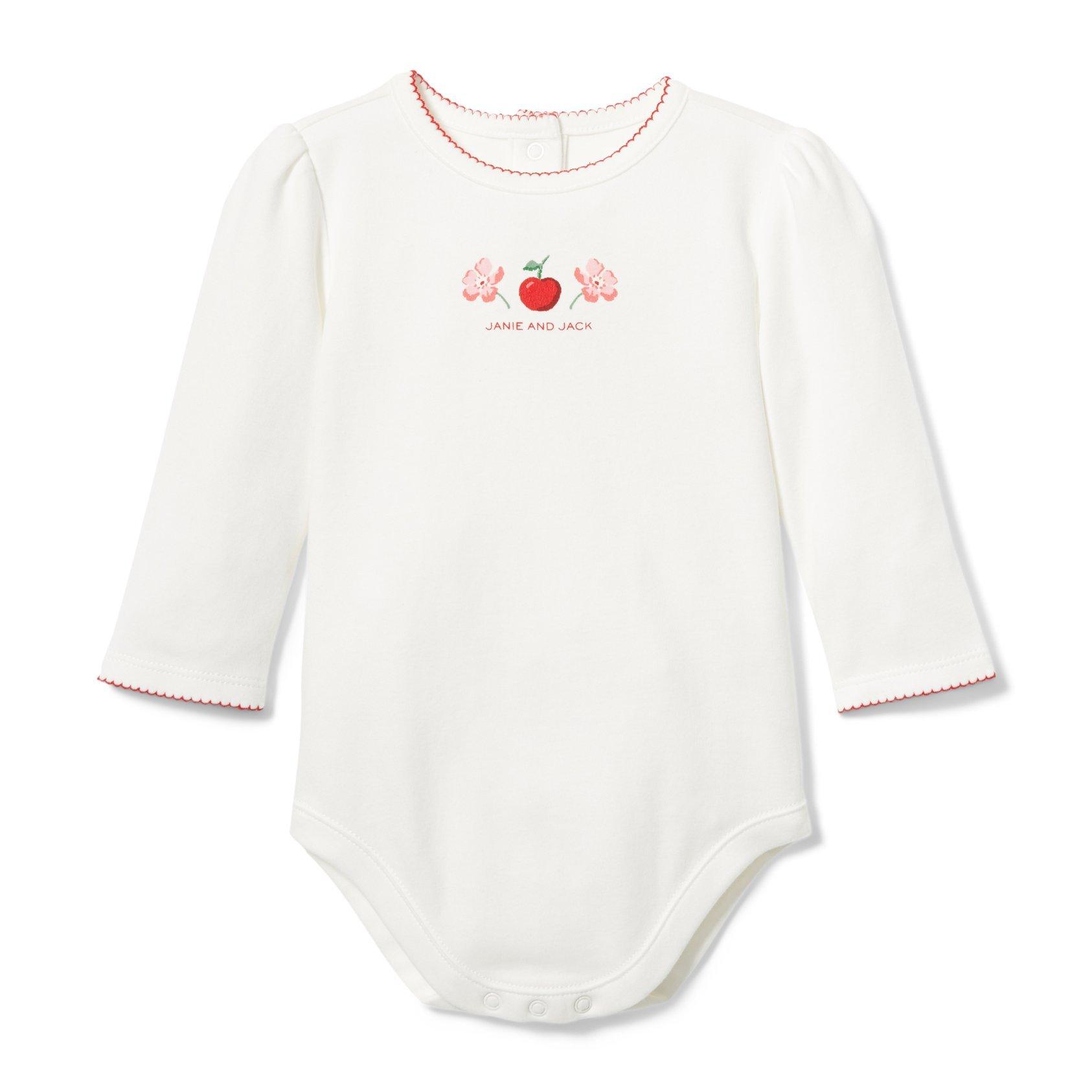 Baby Floral Cherry Bodysuit image number 0