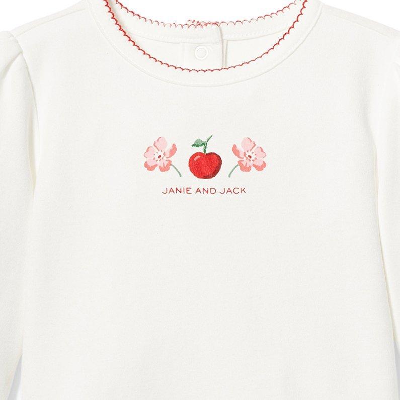 Baby Floral Cherry Bodysuit image number 1