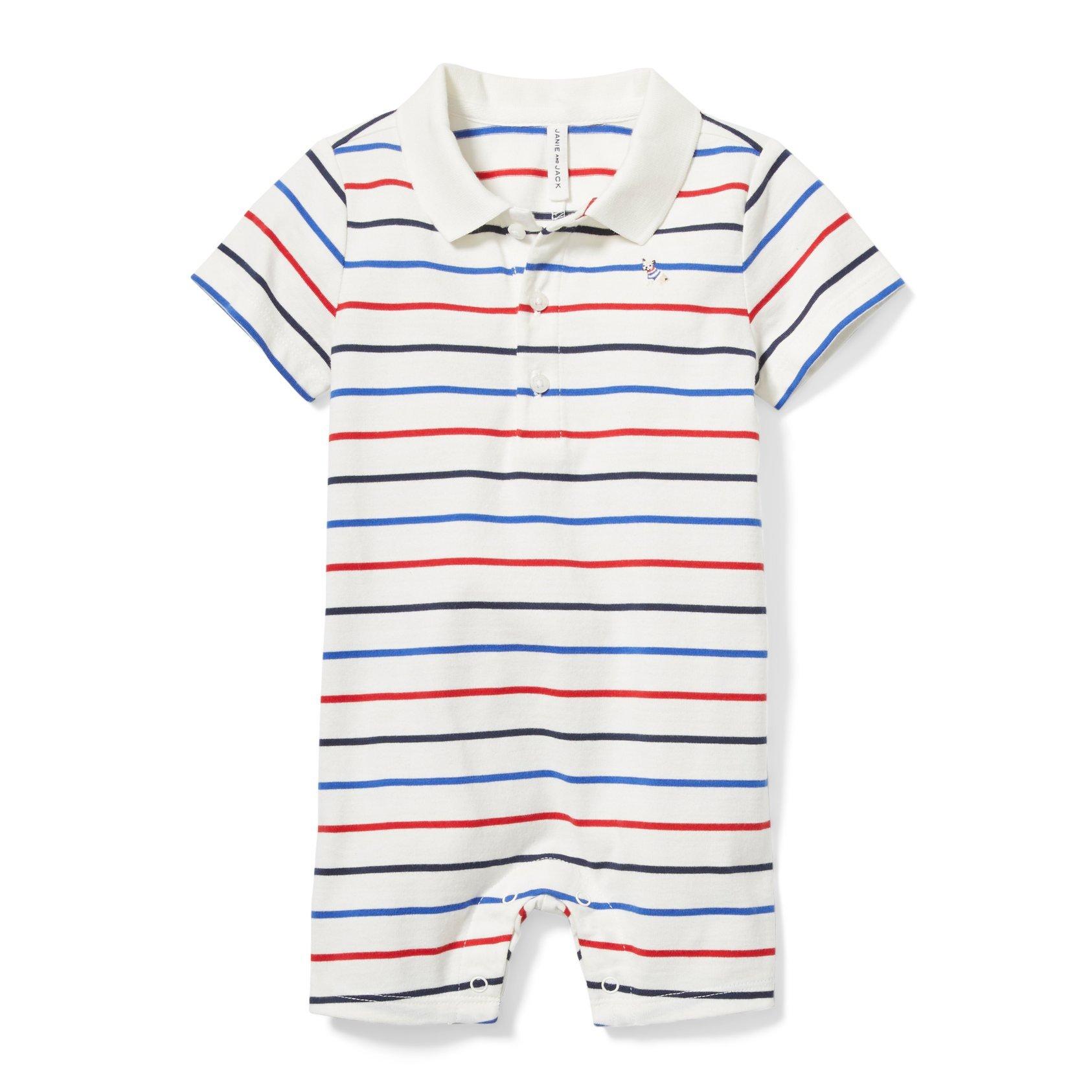 Baby Striped Polo 1-Piece image number 0