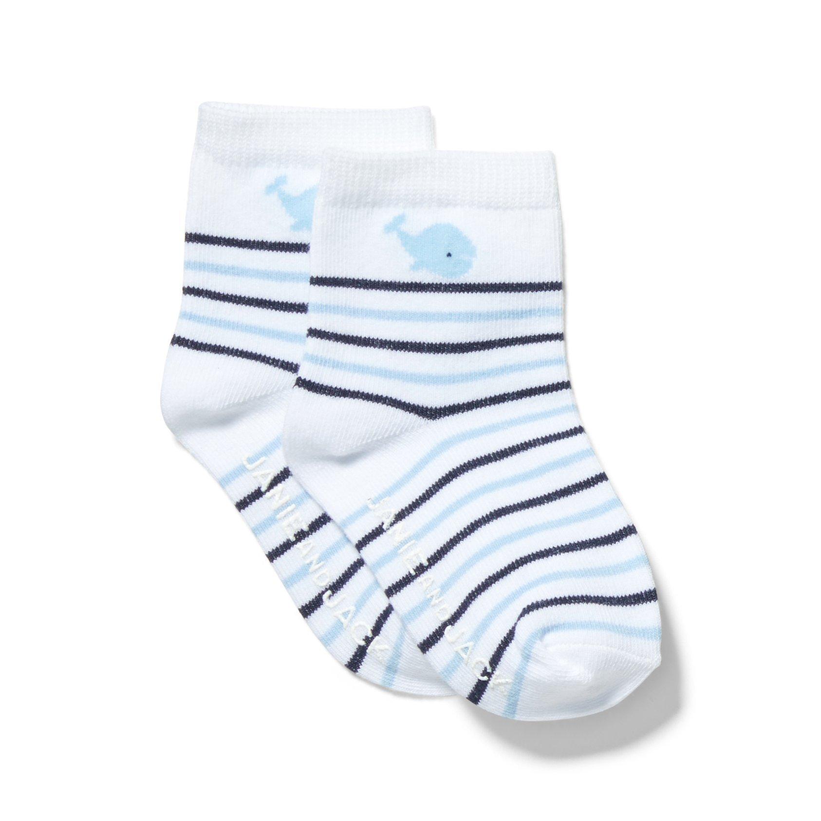 Baby Whale Striped Sock image number 0