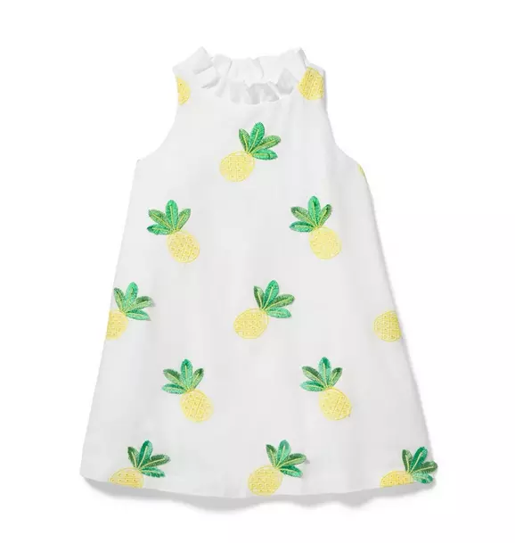 Embroidered Pineapple Dress image number 0