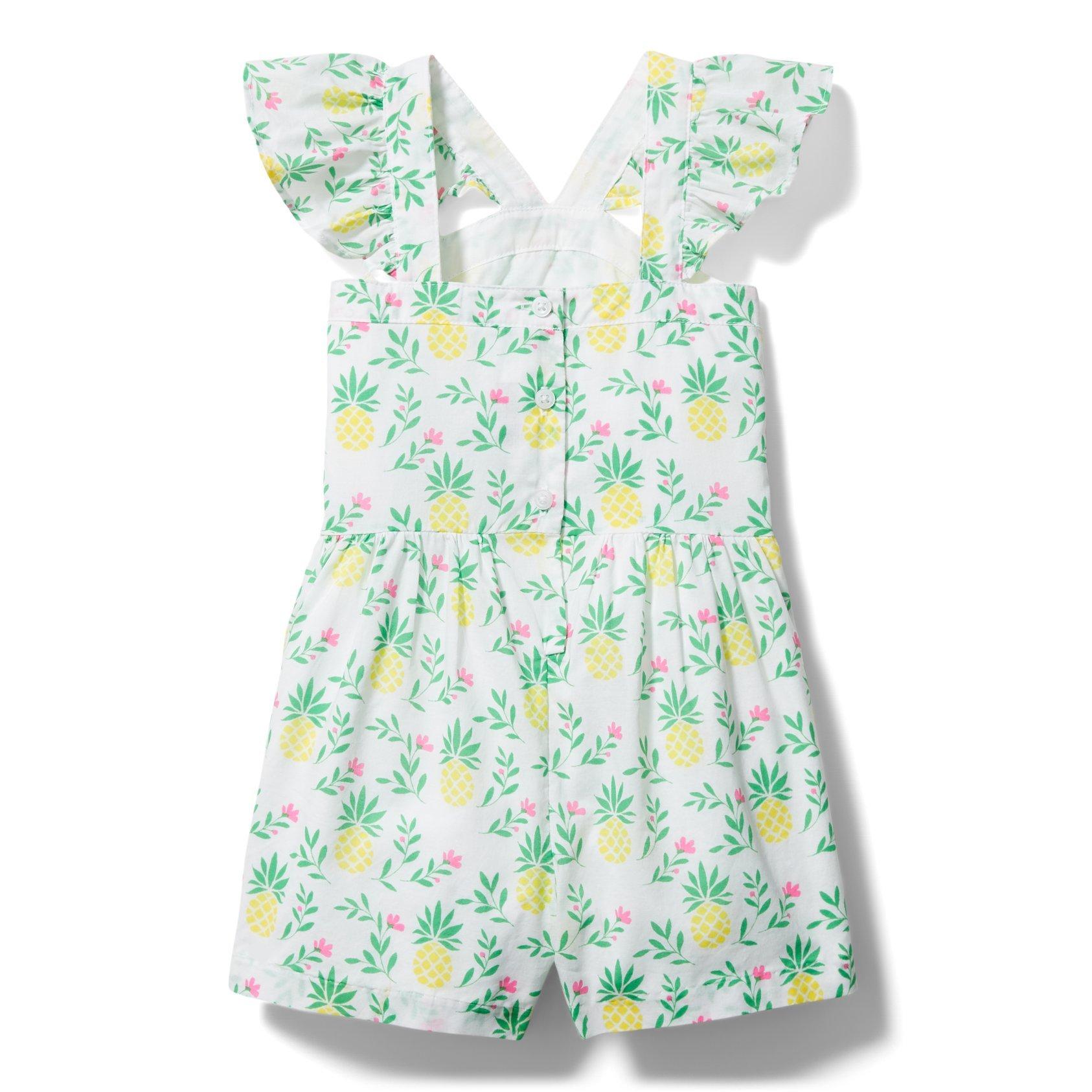 Pineapple Ruffle Sleeve Romper image number 2