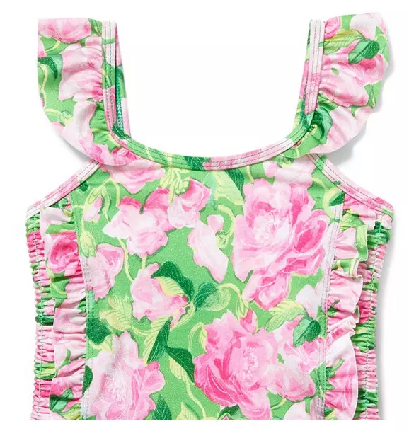 Rose Ruched Swimsuit image number 1