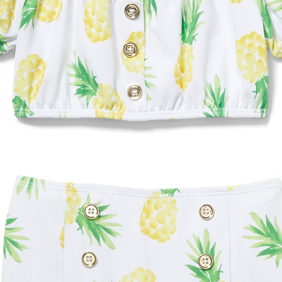 Pineapple Puff Sleeve 2-Piece Swimsuit image number 1